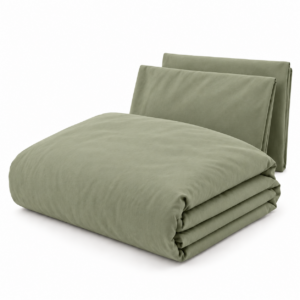 100% Cotton Duvet Cover Set – Sage Green