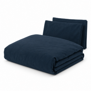 100% Cotton Duvet Cover Set – Indigo Blue