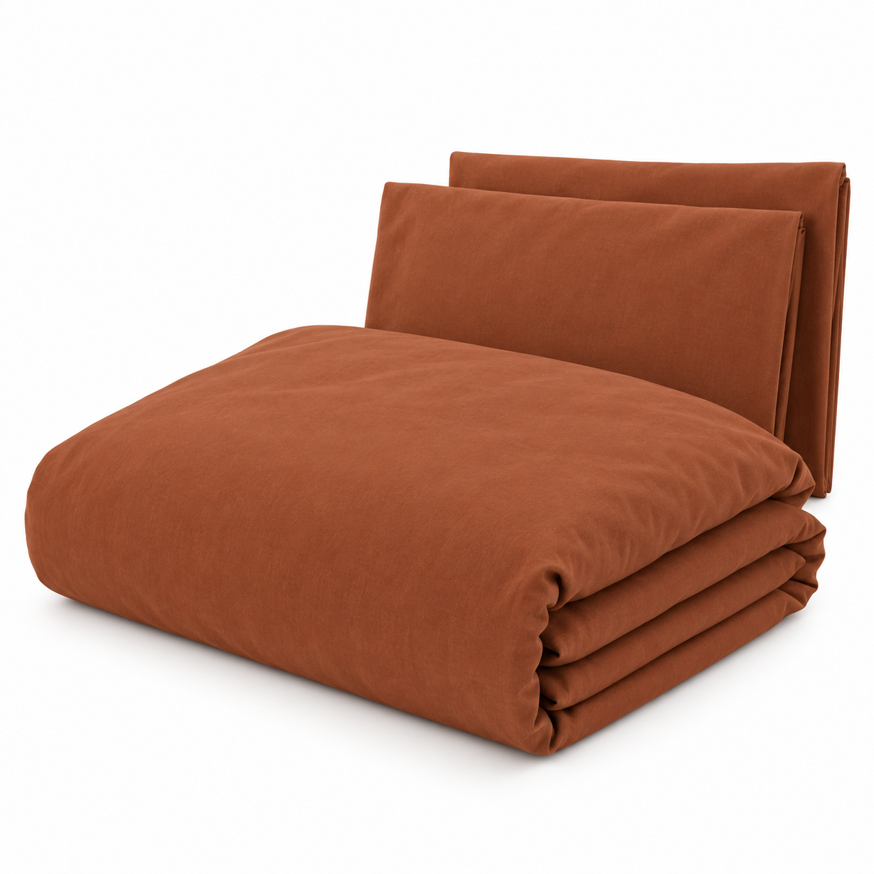 100% Cotton Duvet Cover Set - Warm Terracotta